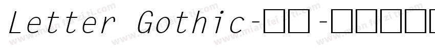 Letter Gothic-常规字体转换